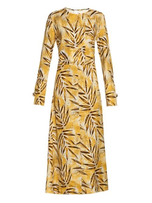 Marni Citrus Forest-print Silk Maxi Dress