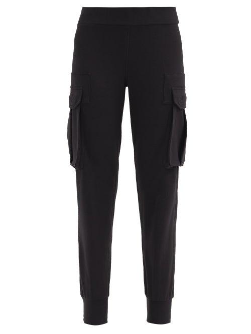 Matchesfashion.com Norma Kamali - Cotton-blend Jersey Cargo Trousers - Womens - Black