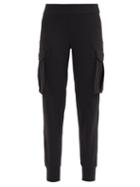 Matchesfashion.com Norma Kamali - Cotton-blend Jersey Cargo Trousers - Womens - Black