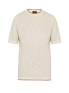 Matchesfashion.com Altea - Knitted Linen Blend T Shirt - Mens - White