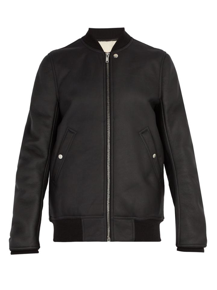 Rick Owens Shearling Bomber Jacket