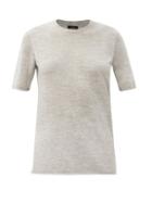 Matchesfashion.com Joseph - Cashair Cashmere T-shirt - Womens - Light Grey