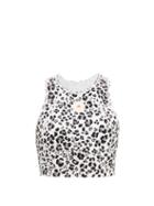 Matchesfashion.com Adidas By Stella Mccartney - Truepurpose Leopard-print Jersey Crop Top - Womens - Animal