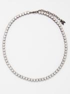 Amina Muaddi - Tennis Crystal Chain Necklace - Womens - Crystal