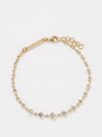 Zo Chicco - Diamond & 14kt Gold Tennis Bracelet - Womens - Gold Multi