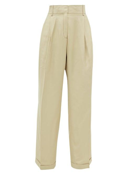 Matchesfashion.com Wales Bonner - Wide-leg Tailored Canvas Trousers - Womens - Beige