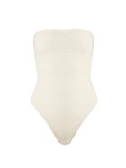 Matchesfashion.com Marysia - Adelaide Reversible Strapless Swimsuit - Womens - Cream White
