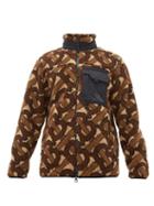 Matchesfashion.com Burberry - Logo Jacquard Fleece Jacket - Mens - Brown