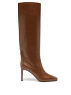 Matchesfashion.com Jimmy Choo - Mahesa 85 Knee-high Leather Boots - Womens - Tan
