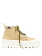 Matchesfashion.com Proenza Schouler - Tread-sole High-top Canvas Trainers - Womens - Beige