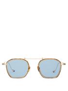 Matchesfashion.com Jacques Marie Mage - Baudelaire Top-bar Titanium Sunglasses - Mens - Blue