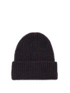 Matchesfashion.com Acne Studios - Kabelo Ribbed Wool-blend Beanie Hat - Mens - Navy