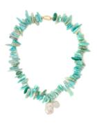 Matchesfashion.com Timeless Pearly - Turquoise & Baroque Pearl Necklace - Womens - Green