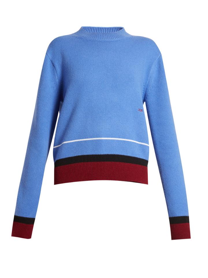Calvin Klein 205w39nyc Contrast-striped Sweater