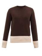 Stone Island - Colour-block Wool-blend Sweater - Mens - Brown