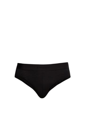 Zimmerli - Pureness Stretch-jersey Briefs - Mens - Black
