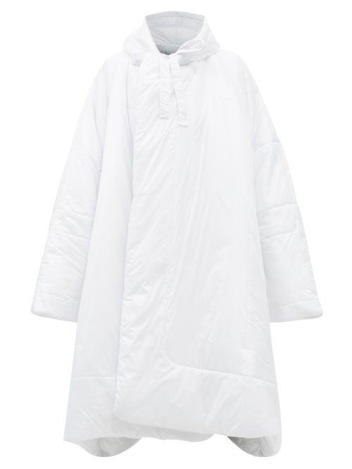 Norma Kamali - Parachute Hooded Padded-nylon Coat - Womens - White
