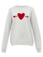 Matchesfashion.com The Upside - One Love Heart Print Cotton Sweatshirt - Womens - Grey
