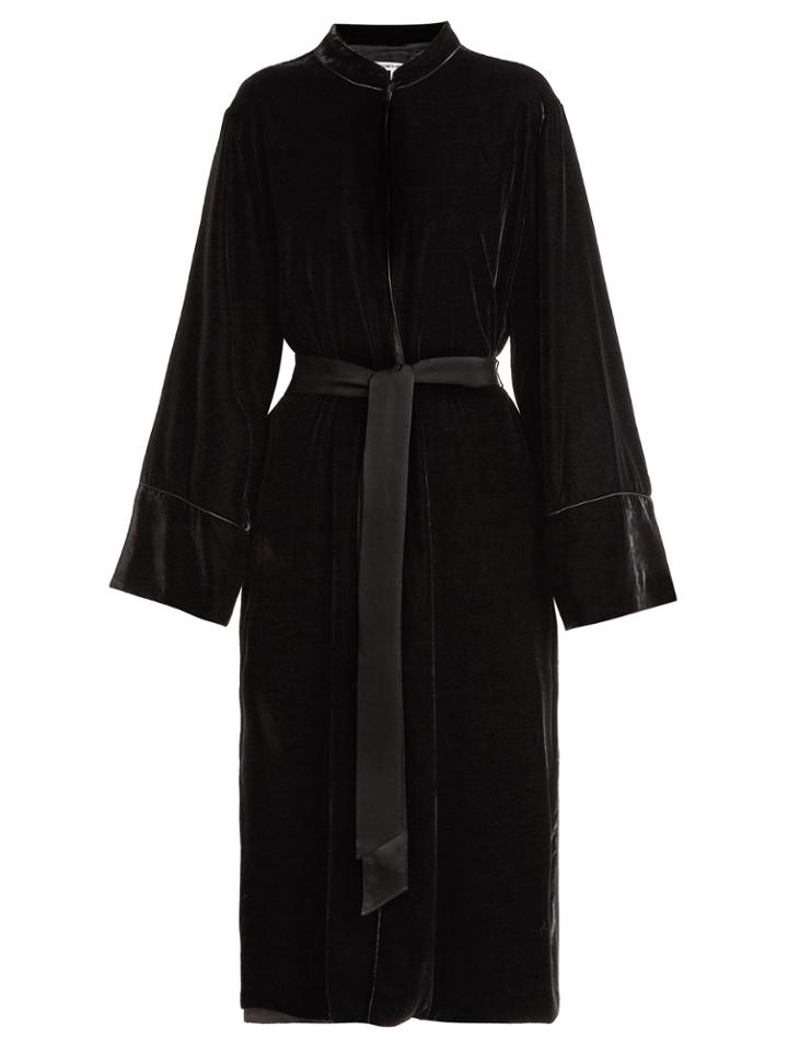Elizabeth And James Mitzi Tie-waist Velvet Coat