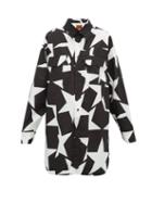 Matchesfashion.com Colville - Oversized Star Print Cotton Poplin Shirt - Womens - Black White