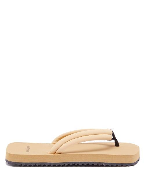 Ladies Shoes Yume Yume - Xigy Padded Nylon And Foam Slides - Womens - Beige