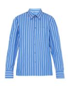 Matchesfashion.com Lanvin - Oversized Double Pinstriped Shirt - Mens - Blue
