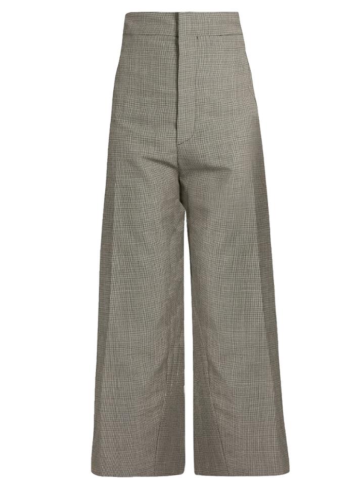 Jacquemus Hound's-tooth Wool-blend Cropped Trousers