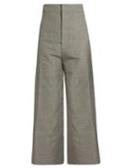 Jacquemus Hound's-tooth Wool-blend Cropped Trousers