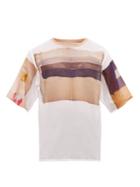 Matchesfashion.com Bless - Abstract Print Cotton Blend T Shirt - Mens - Multi