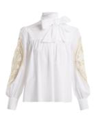 See By Chloé Crotchet-embellished Cotton Blouse