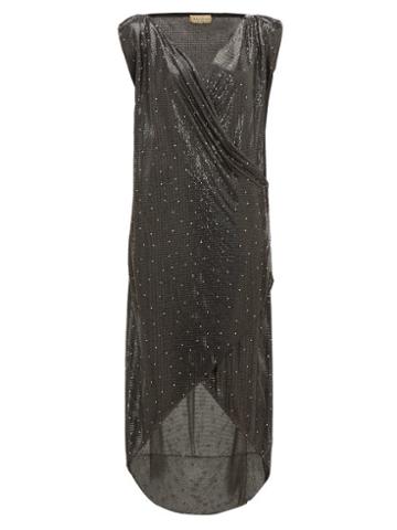 Matchesfashion.com William Vintage - Gianni Versace 1983 Swarovski Crystal Oroton Gown - Womens - Black