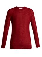 Helmut Lang Raw-edge Loose-knit Top