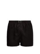 Matchesfashion.com Derek Rose - Woburn Satin Striped Silk Boxer Shorts - Mens - Black Multi