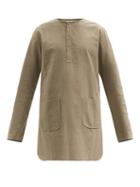 Matchesfashion.com Harago - Patch-pocket Cotton-khadi Tunic - Mens - Brown