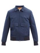 Matchesfashion.com Brunello Cucinelli - Patch Pocket Wool-blend Gabardine Jacket - Mens - Blue