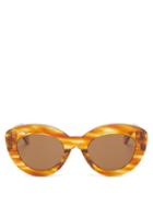 Matchesfashion.com Loewe - Anagram-logo Cat-eye Acetate Sunglasses - Womens - Tortoiseshell