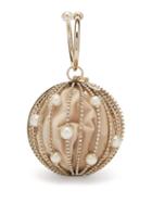 Matchesfashion.com Rosantica By Michela Panero - Sasha Crystal And Pearl Cage Pouch - Womens - Gold Multi