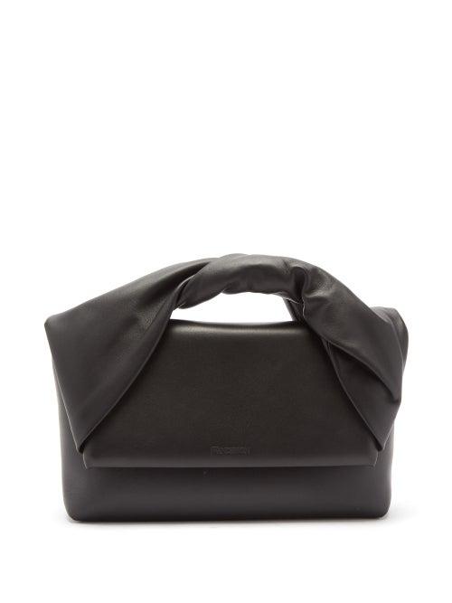 Jw Anderson - Twister Leather Shoulder Bag - Womens - Black