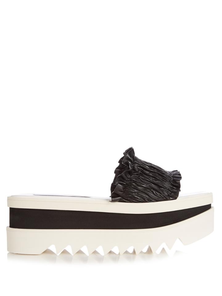 Stella Mccartney Ruffled Flatform Slides