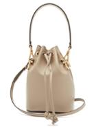 Matchesfashion.com Fendi - Mon Tresor Mini Leather Bucket Bag - Womens - Grey