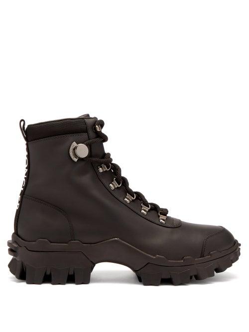 Moncler - Helis Lace-up Leather Hiking Boots - Womens - Black