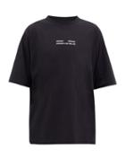 Matchesfashion.com Marcelo Burlon - Mountain-embroidered Cotton T-shirt - Mens - Black White