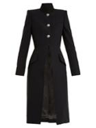 Alexander Mcqueen Stand-collar Button-detail Wool Coat