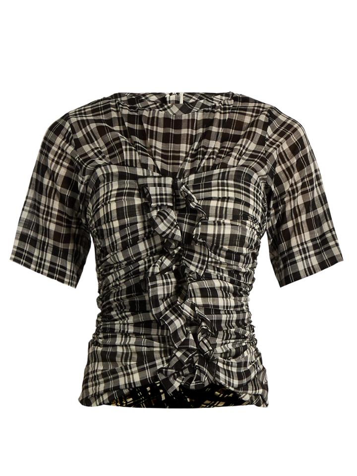 Isabel Marant Étoile Walt Checked Ruffled Top