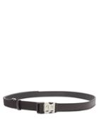 Givenchy - 4g-buckle Leather And Grosgrain Belt - Mens - Black
