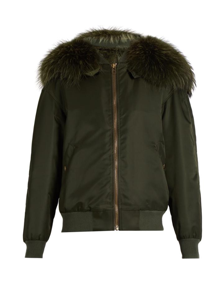 Mr & Mrs Italy Fur-lined Bomber Jacket