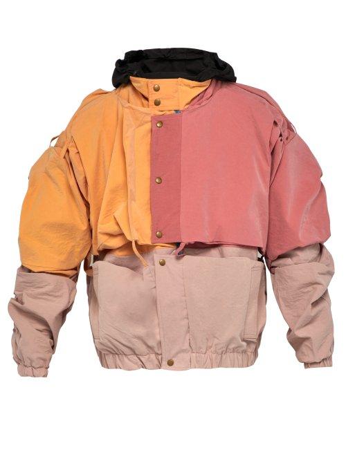 Matchesfashion.com Y/project - Colour Block Cotton Bend Jacket - Mens - Orange