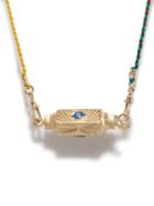 Marie Lichtenberg - Evil Eye Locket Diamond & 14kt Gold Necklace - Womens - Yellow Gold