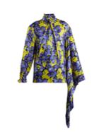 Balenciaga Poppy-print Silk-jacquard Shirt