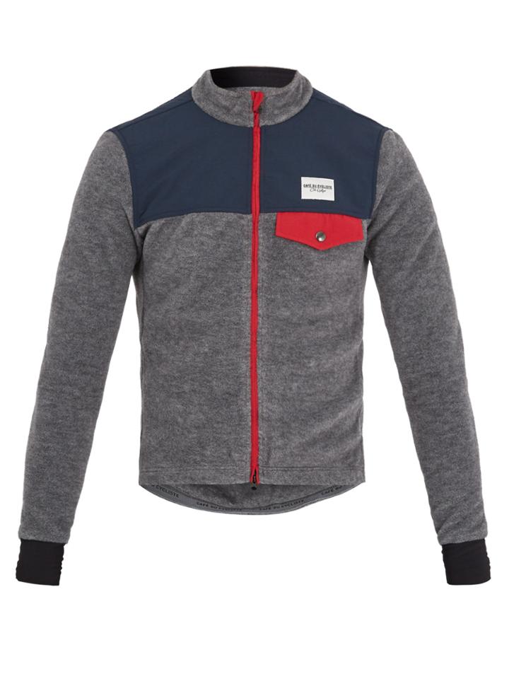 Café Du Cycliste Alphonsine Zip-through Fleece Cycle Top